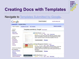 Collaborative work with google docs | PPTX