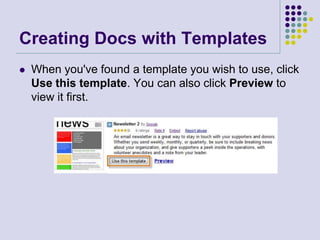 Collaborative work with google docs | PPTX