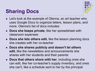 Collaborative work with google docs | PPTX