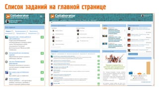 Список заданий на главной странице
 