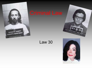 Criminal Law Law 30 