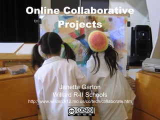 Online Collaborative Projects Janetta Garton Willard R-II Schools http://www.willard.k12.mo.us/co/tech/collaborate.htm 
