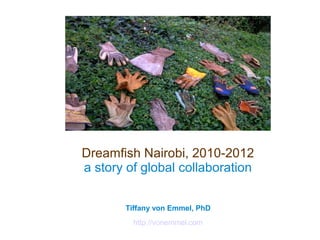 Dreamfish Nairobi, 2010-2012
a story of global collaboration
Tiffany von Emmel, PhD
http://vonemmel.com
 