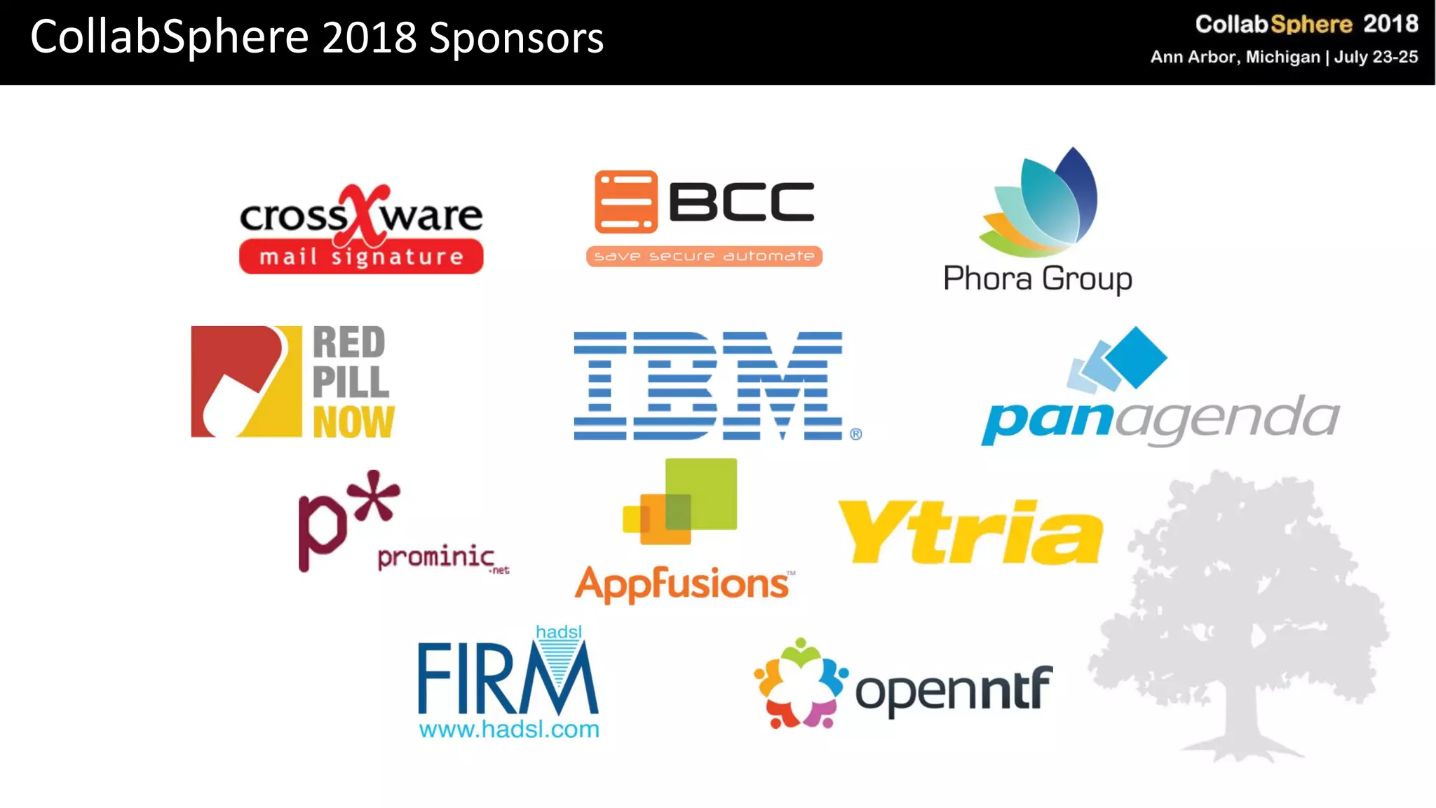 CollabSphere 2018 Sponsors
 