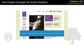 Five Simple Concepts for Screen Readers
 