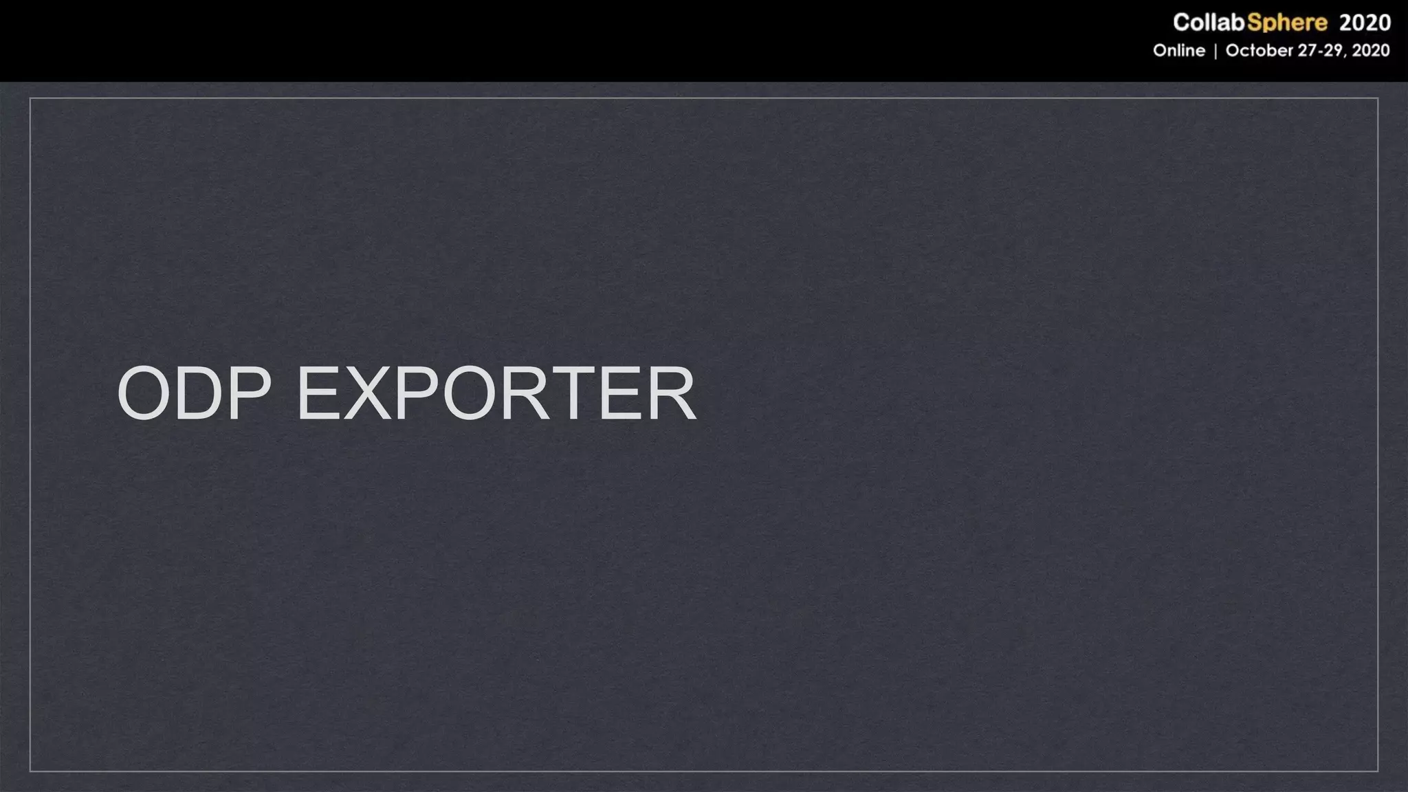 ODP EXPORTER
 