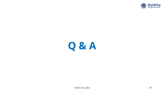 Q & A
TEAM COLLABU 28
 