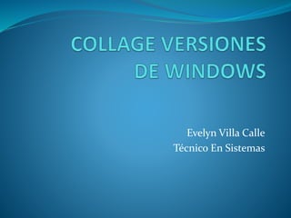 Evelyn Villa Calle
Técnico En Sistemas
 