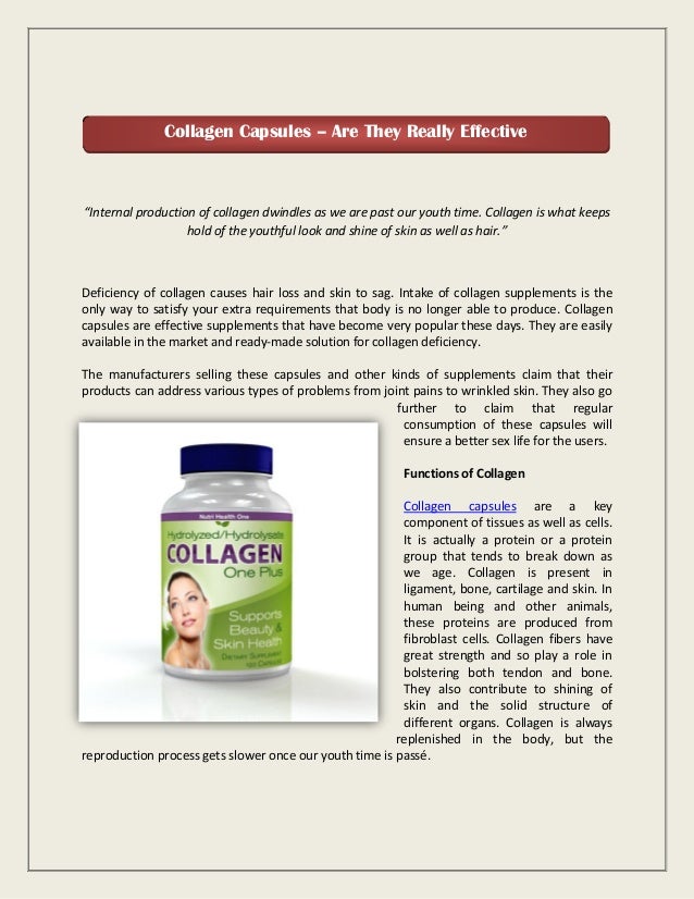Collagen Capsules Are They Really Effective