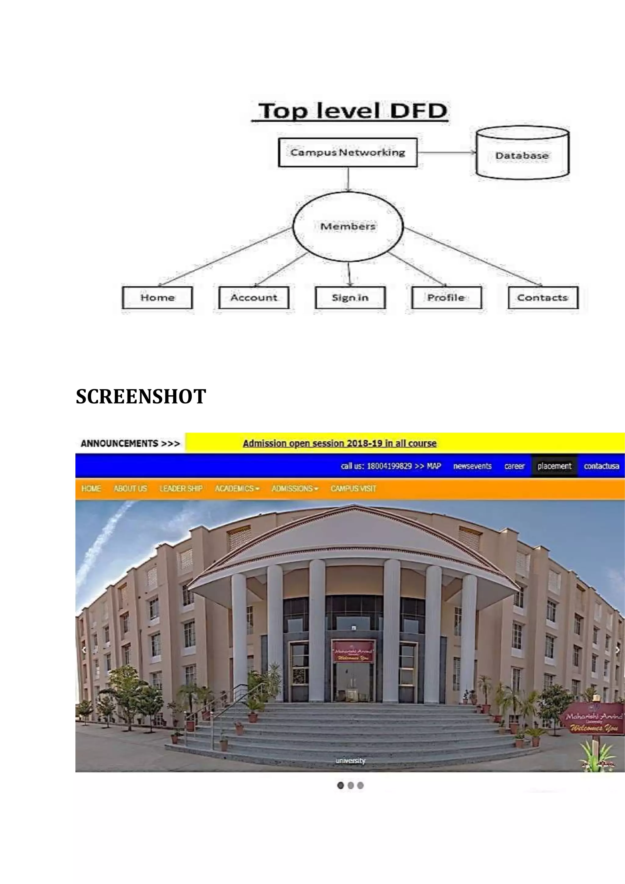 college website project report | DOCX