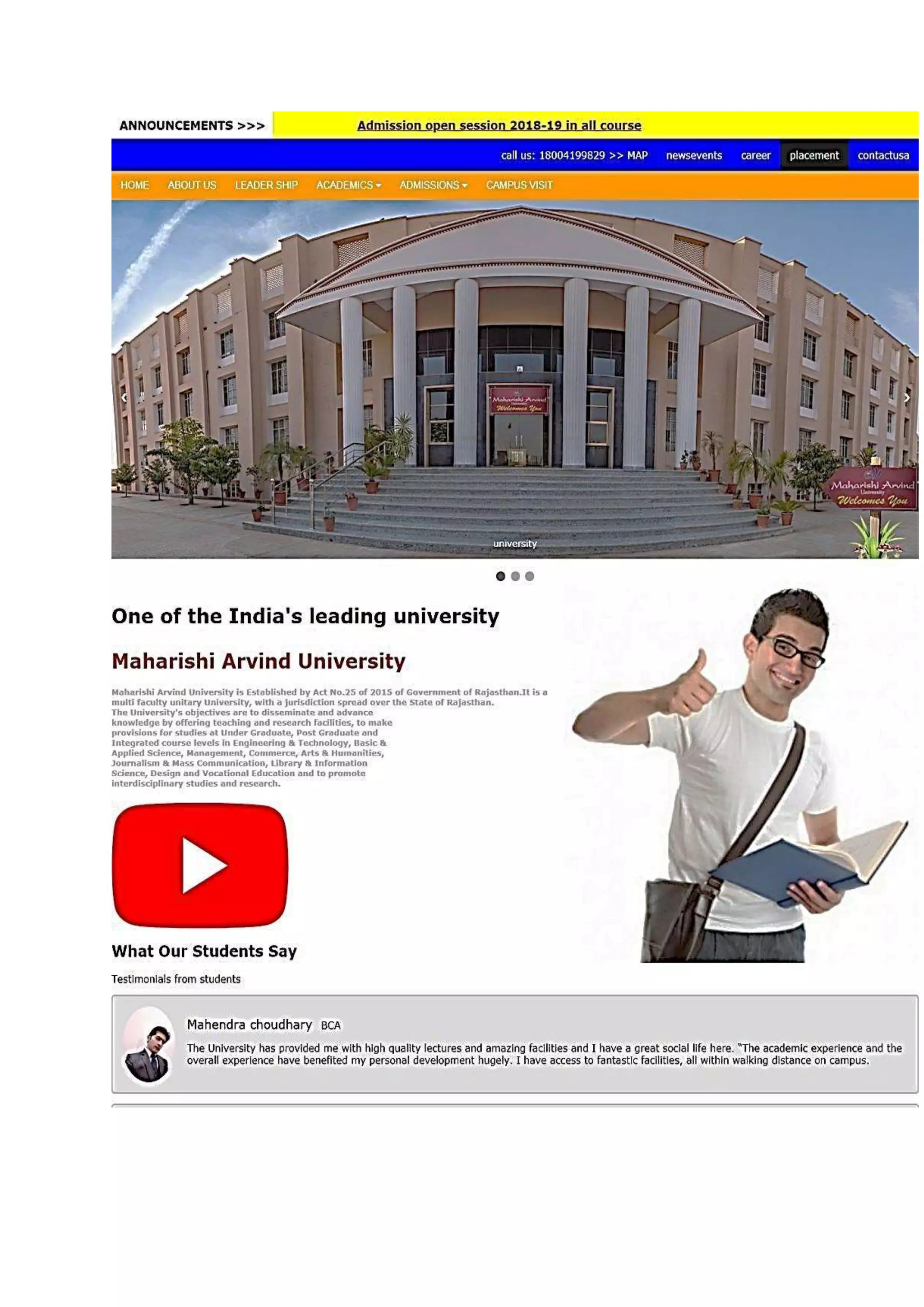 college website project report | DOCX