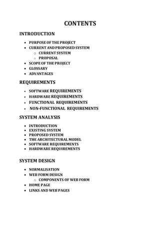 college website project report | DOCX