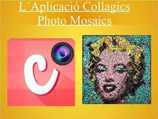L´Aplicació Collagics
Photo Mosaics
 