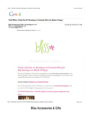!
    Bliss Accessories & Gifts
 