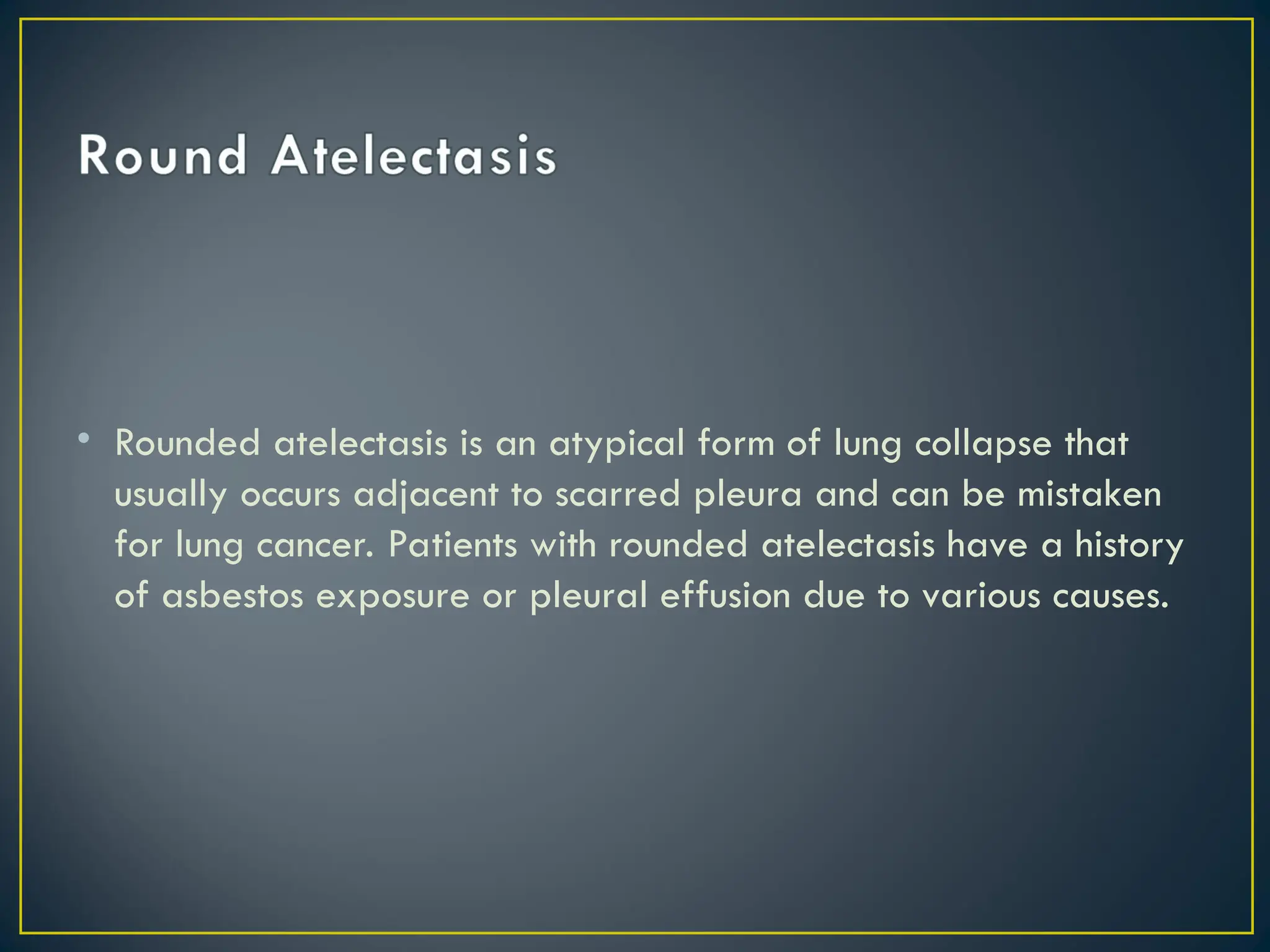lung atelectasis presentation powerpoint .ppt