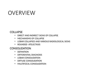 Collapse and Consolidation Pathology and radiology | PPTX