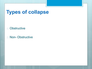 Types of collapse 
 Obstructive 
 Non- Obstructive 
 