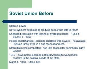 Soviet Union Before Stalin in power 