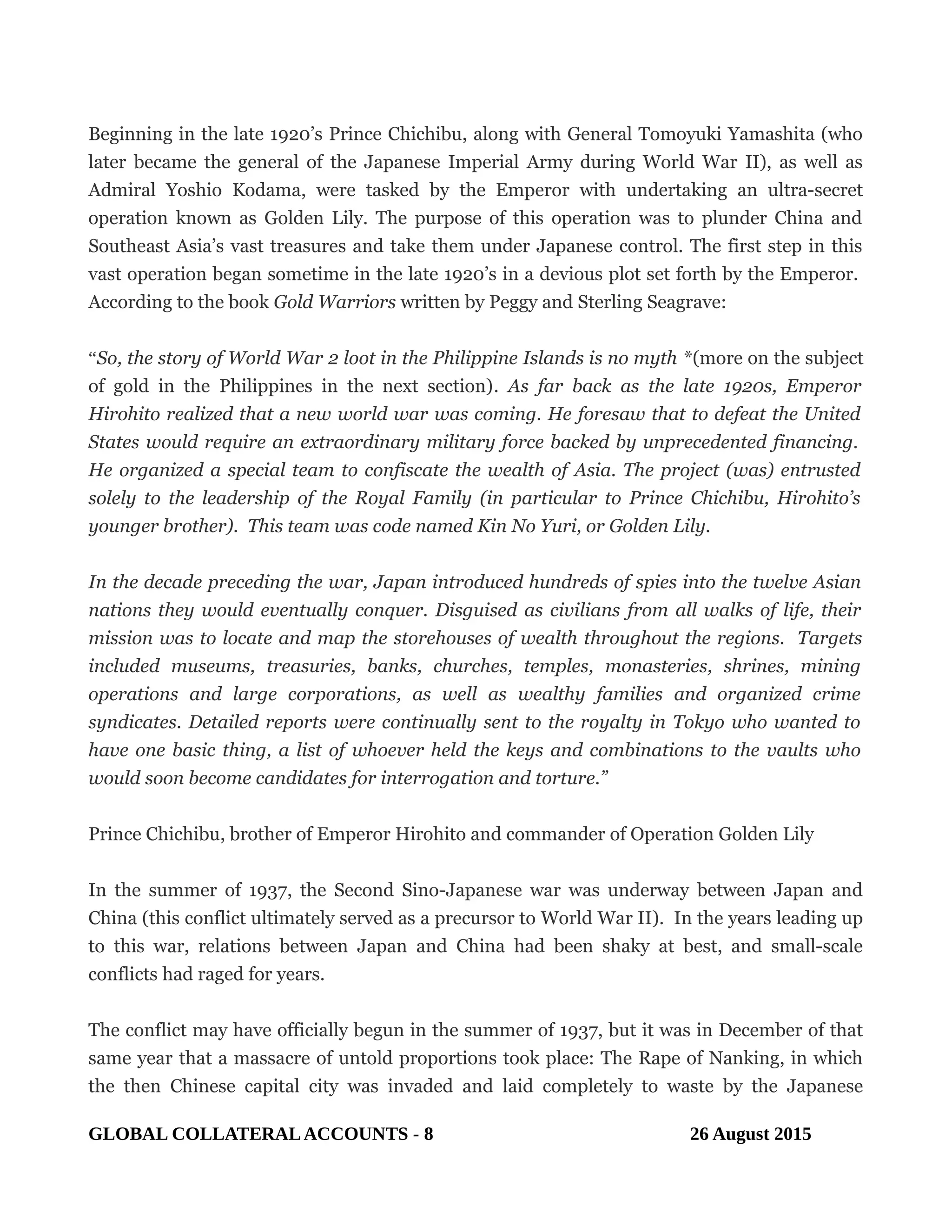 WHAT ARE GLOBAL COLLATERAL ACCOUNTS | PDF