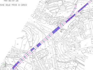 PROV E DI COLLAUDO STATICHE
                       SU IMPALCATI STRADALI
•   I ponti stradali o ferroviari non possono essere messi in esercizio, prima
    dell’esecuzione del collaudo statico di cui all’art. 7 della L1086/71.
•   E’ necessario verificare che le deformazioni sotto i carichi di prova,
    abbassamenti, rotazioni ecc. siano compatibili con quelle previste da progetto
    e che le deformazioni residue dopo il primo ciclo non superino il 15% di
    quelle massime misurate, ovvero si esauriscano nei successivi cicli di carico.
•   Per ponti a campata multipla, il numero delle prove deve essere almeno pari
    ad 1/5 del numero complessivo di campate, arrotondato all’unità superiore.
 
