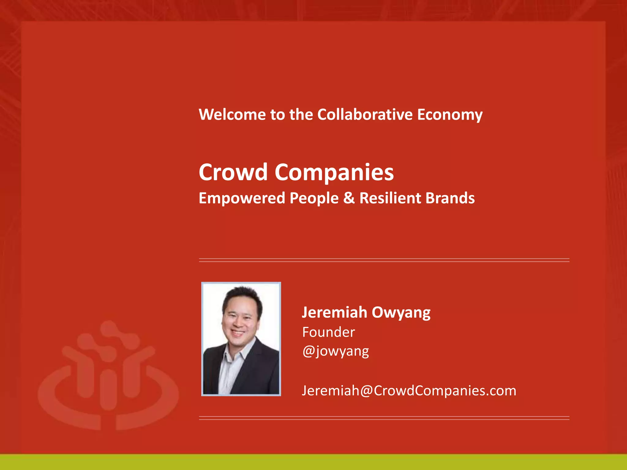 The Future of Business Models: Partnering with the Crowd (Seattle Interactive Conference 2014)