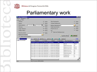 Parliamentary work
 