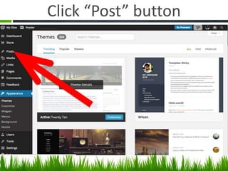 Click “Post” button
 