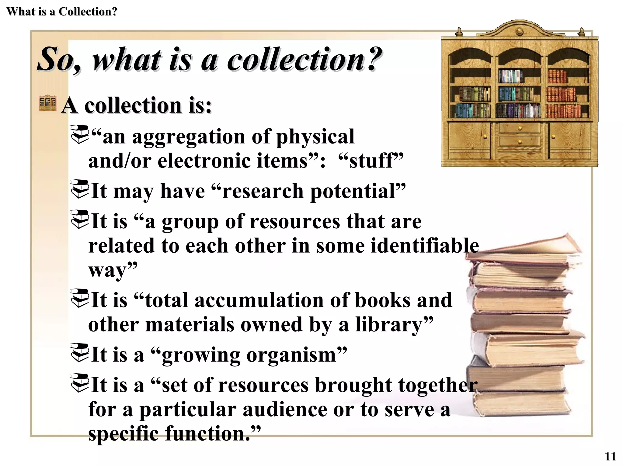 What is a Library Collection? | PPT