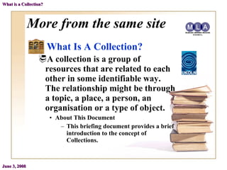 What are collections?