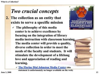 What is a Library Collection? 2007 format | PPTX