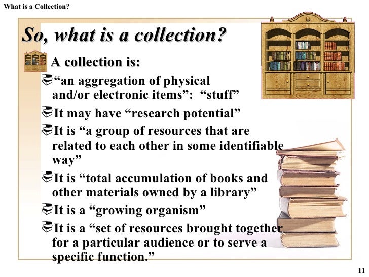 What Is A Library Collection 2003
