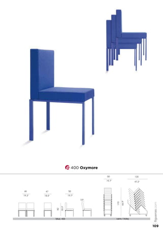 400 Oxymore
47
18.5"
82
32.3"
50
19.7"
49
19.3"
170
66.9"
120
47.2"
50
19.7"
Mod. 400
10º
carro / troley
figueras.com
109
 