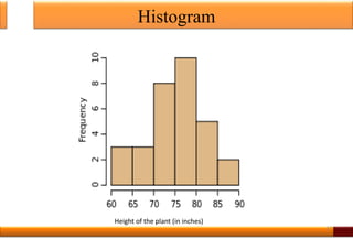 Histogram
17
Height of the plant (in inches)
 