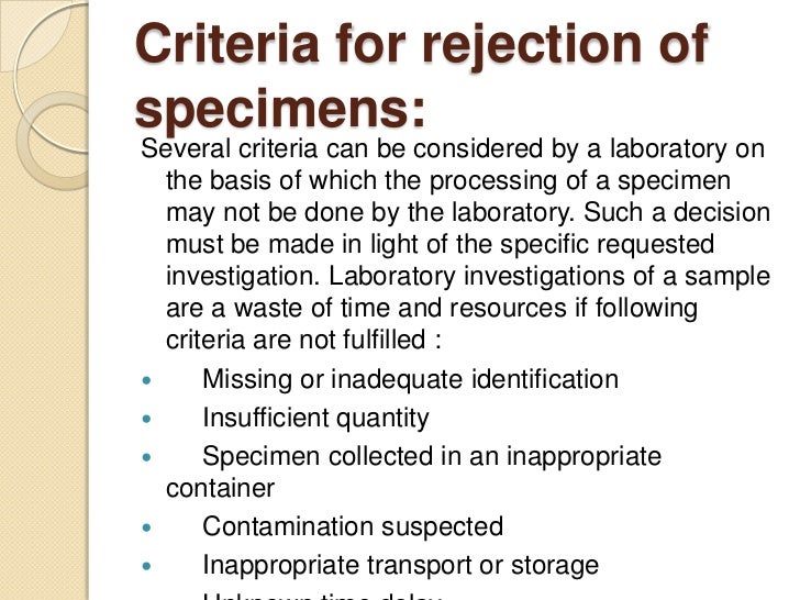 Collection and transport