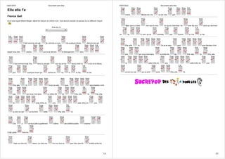 14/07/2010                                                 Document sans titre                                                                            14/07/2010                                               Document sans titre

Ella elle l'a
                                                                                                                                                                mains                   Montre ton rire          ou ton cha         grin
France Gall
et un tube signé Michel Berger, extrait de l'album du même nom. Une version ukulele n'a jamais du lui effleurer l'esprit

                                                                                                                                                                 Mais que tu n'aies           rien que tu sois         roi que tu cherches en               core les pou           voirs qui dorment
                                                               Ella elle l'a



                                                                                                                                                          en          toi              Tu vois, ça ne       s'achète             pas           Quand         tu l'as        tu l'as



                       C'est comme une gai            té, comme un sou                 rire quelque chose               dans la voix qui
                                                                                                                                                                Ella, elle       l'a                               Ce je ne sais             quoi                                 que d'autres n'ont


parait nous dire         «viens»                   qui nous fait sen           tir étrangement                 bien
                                                                                                                                                                pas               qui nous met dans               un drôle d'é         tat                 Ella, elle      l'a.          Ella, elle




       C'est comme toute l'his             toire du peuple          noir qui se ba                lance entre l'a         mour et le déses                      l'a                              cette drôle de         voix,                                  cette drôle de          joie




      poir                     quelque chose qui           danse en            toi          si           tu l'as,       tu l'as                                 ce don du ciel          qui la rend        belle                  Ella, elle        l'a.




      Ella, elle         l'a                               Ce je ne sais             quoi                                       que d'autres n'ont




      pas                 qui nous met dans               un drôle d'é         tat                      Ella, elle       l'a.          Ella, elle




      l'a                                cette drôle de         voix,                                       cette drôle de           joie




      ce don du ciel             qui la rend       belle                 Ella, elle              l'a.




      Elle         a            ce tout petit supplément         d'âme               cet indéfinissable               charme




Cette petite       flamme




       Tape sur des ton             neaux sur des pia           nos sur tout ce              que Dieu peut te                mettre entre les




                                                                                                                                                    1/2                                                                                                                                               2/2
 