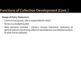 Collection development by Muhammad Tufail Khan & Aneela Zahid | PPT