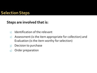Collection development by Muhammad Tufail Khan & Aneela Zahid | PPT