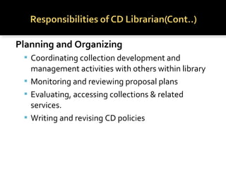 Collection development by Muhammad Tufail Khan & Aneela Zahid | PPT