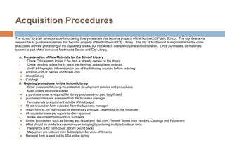 Library Collection Development Process Collection development policy and procedures | PPTX