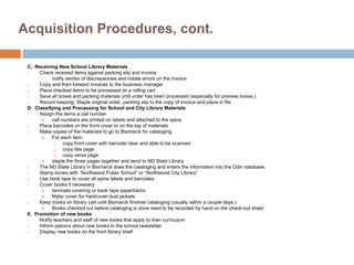 Collection development policy and procedures | PPTX