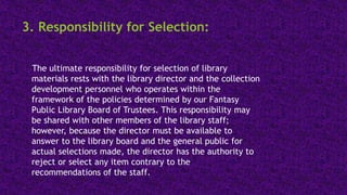 Collection development policy | PPTX