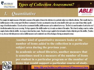 Collection evaluation | PPTX