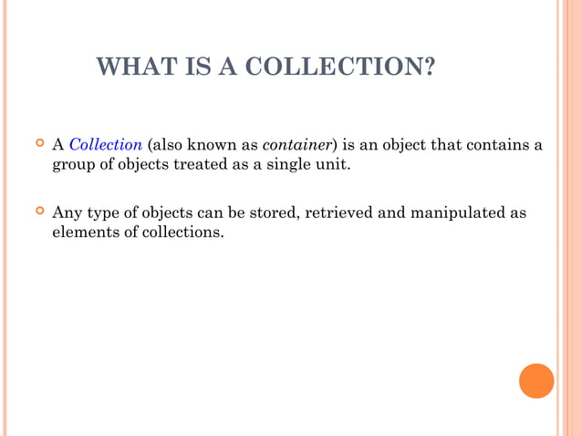 Collection Framework in java | PPT
