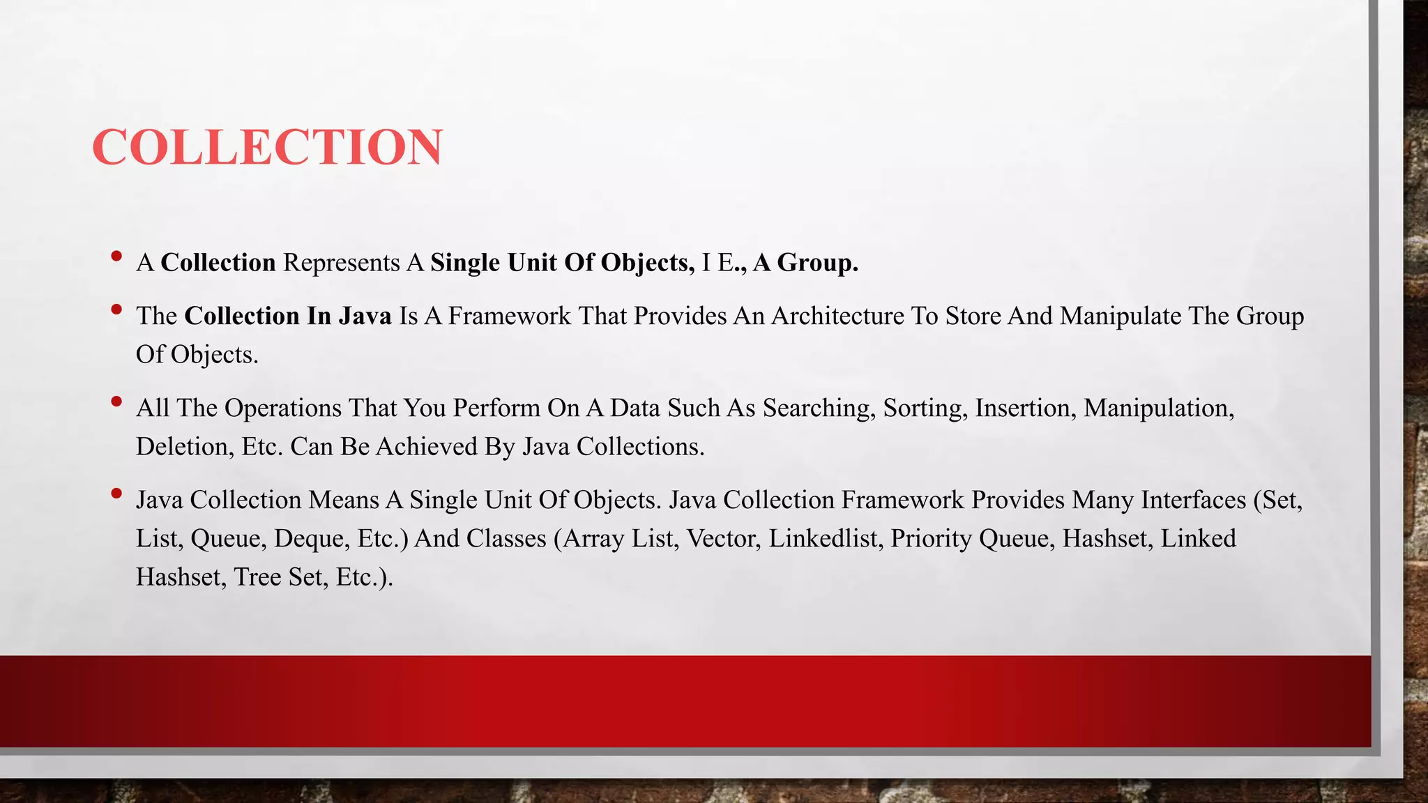 Collection framework | PPT