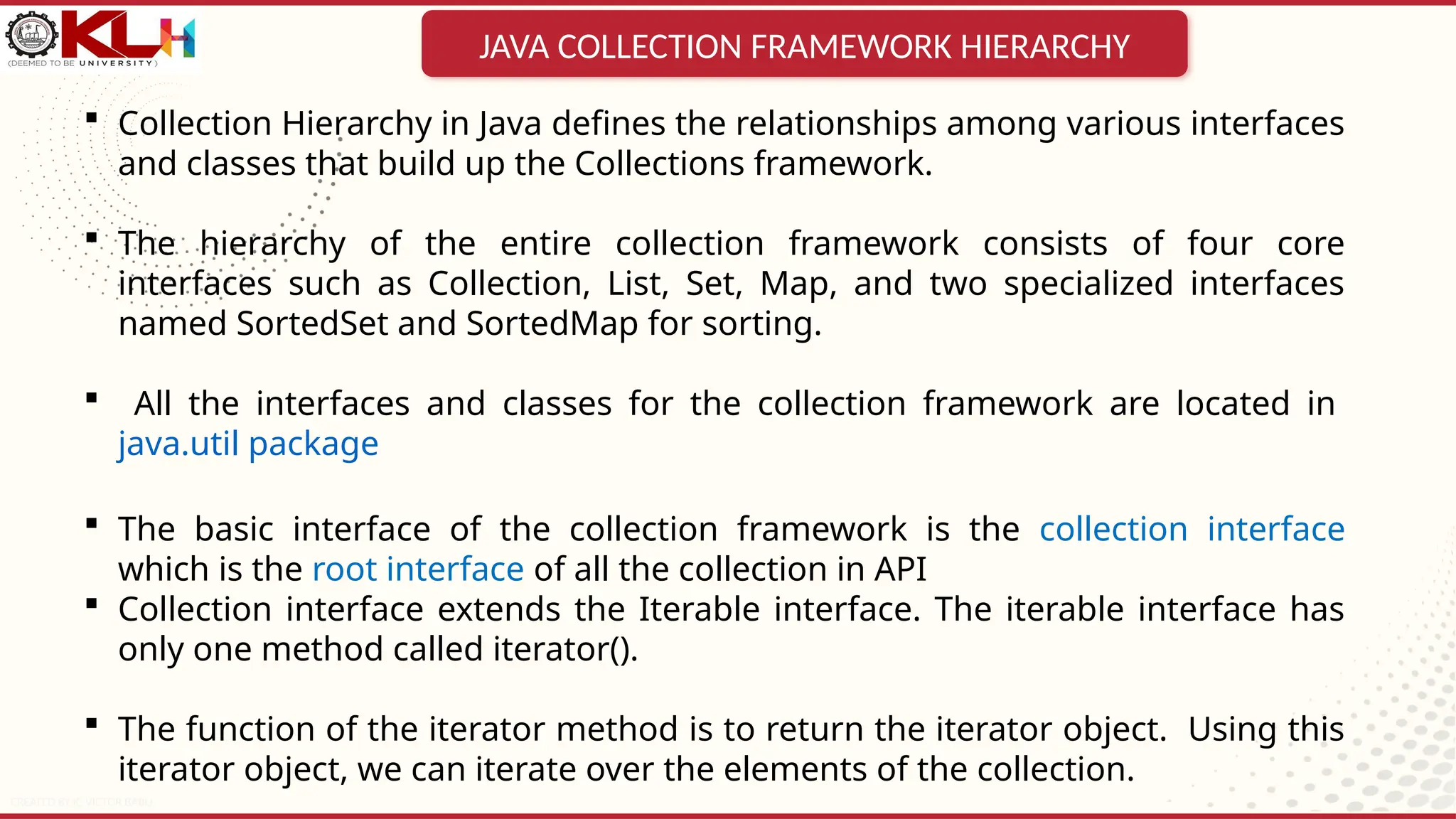 Collection Framework in Advanced Java concepts | PPTX