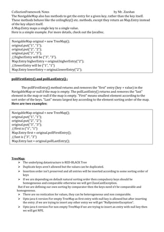 Collection framework (completenotes) zeeshan | PDF