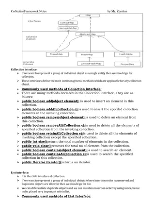 Collection framework (completenotes) zeeshan | PDF