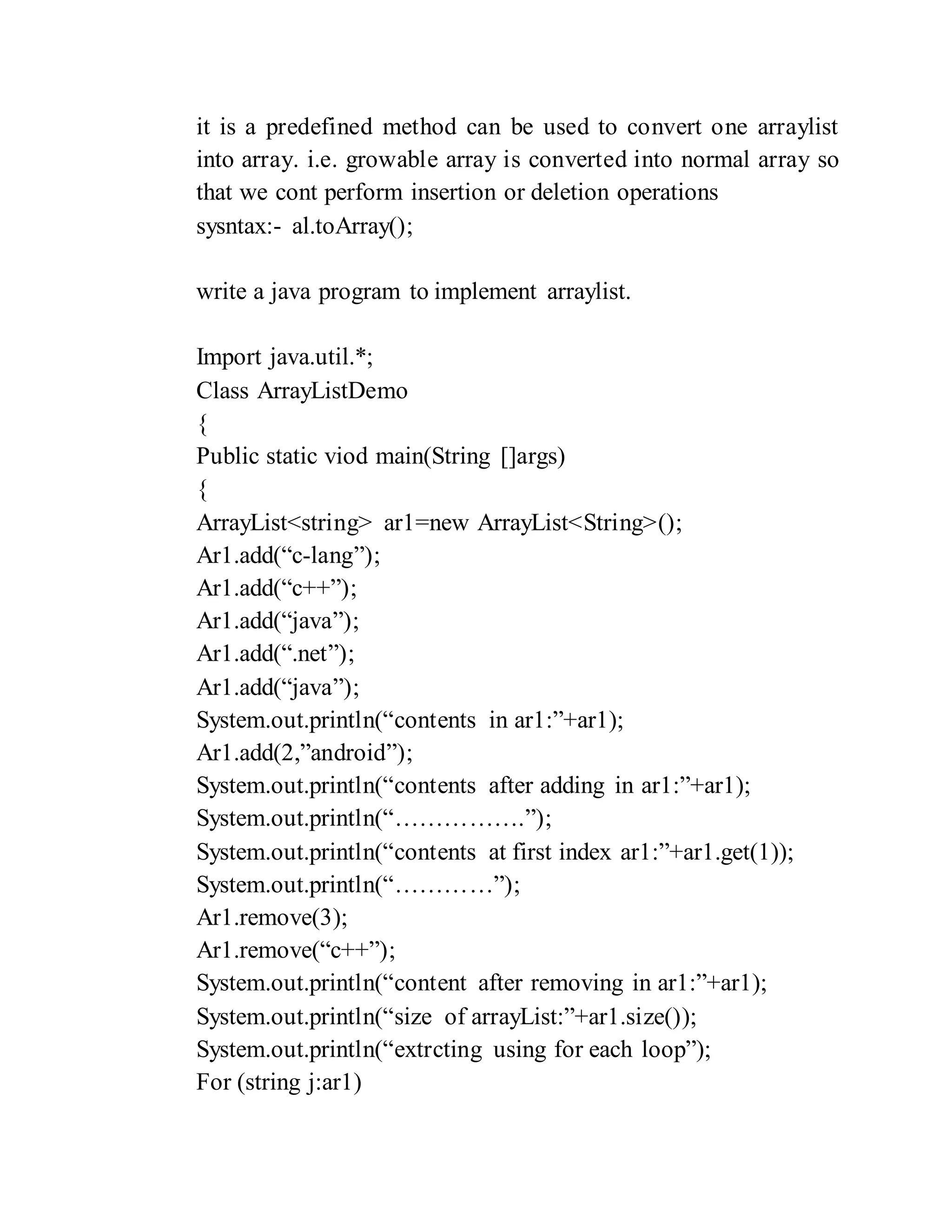 Collections framework | PDF