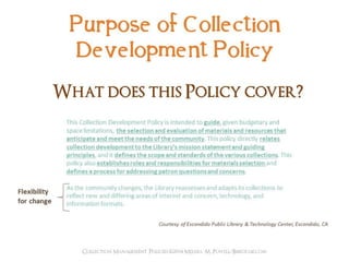 Collection management policies pci