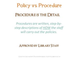 Collection management policies pci